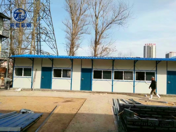 天津四坡五脊彩钢房搭建 K式保温滨海活动房生产