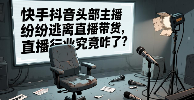 快手抖音头部主播纷纷逃离直播带货,直播行业究竟咋了?(图1)
