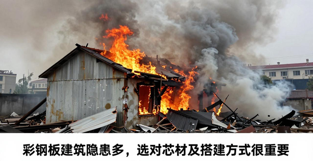 彩钢板建筑隐患多，选对芯材及搭建方式很重要(图1)