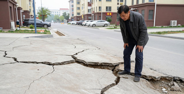 河南三门峡一小区地面开裂下沉 业主购房5年不敢装修(图1)