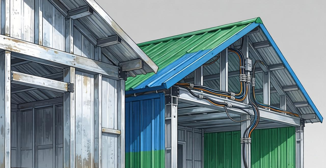轻钢房屋与彩钢房区别大，搭建彩钢房安全用电要注意啥？(图1)