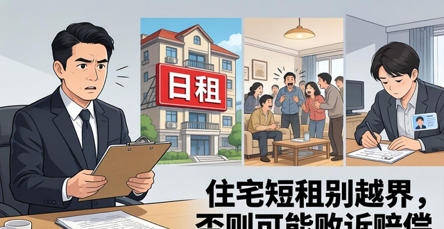 房产律师提醒：住宅短租别越界，否则可能败诉赔偿(图1)