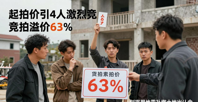 贵州剑河县毛坯私楼拍卖，起拍价低引4人激烈竞拍溢价63%(图1)
