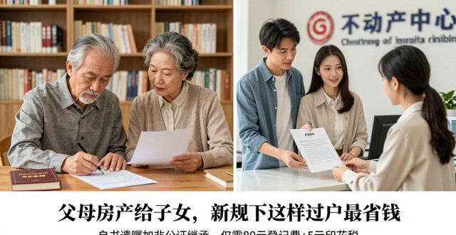 父母房产给子女，新规下这样过户最省钱(图1)