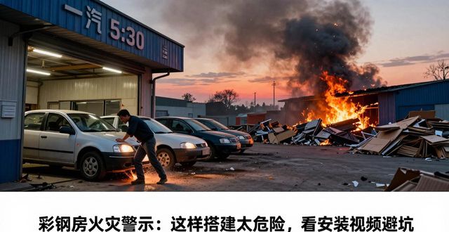 彩钢房火灾警示：这样搭建太危险，看安装视频避坑(图1)