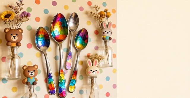 勺子挂墙上，比样板间还好看！3步搞定童心装饰(图1)