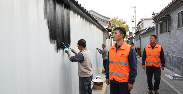 北京大红门大街志愿者看穿“穿马甲”彩钢房(图1)