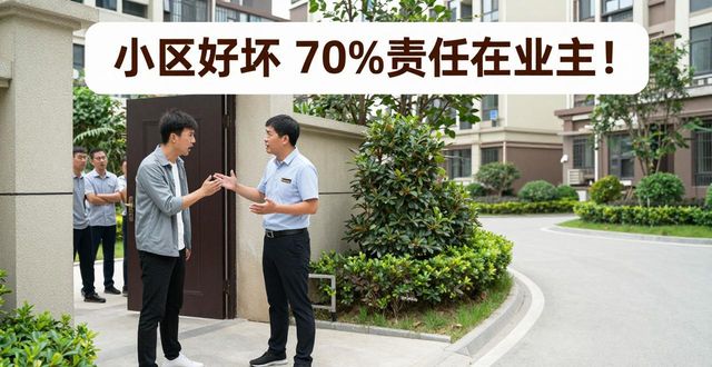 小区好坏 70%责任在业主！为啥总有人喊国家兜底管物业？(图1)