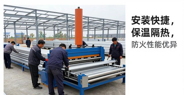 泊头彩钢压瓦机优势多,保温隔热、安装快捷还防火(图1)