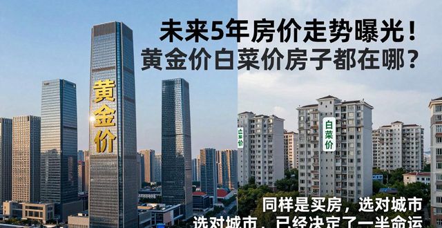 未来5年房价走势曝光！黄金价与白菜价房子都在哪？(图1)