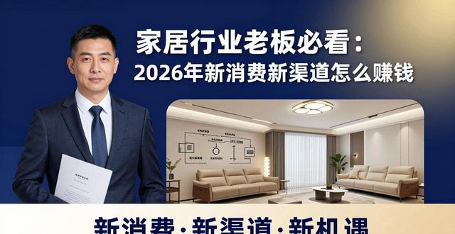 家居行业老板必看：2026年新消费新渠道怎么赚钱(图1)