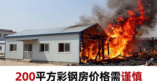 彩钢板房火灾频发危害大！200平方彩钢房价格几何？(图1)
