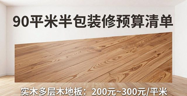90平米半包装修要多少钱？水电铺砖预算清单大公开(图1)