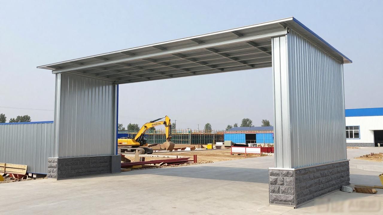 200平方彩钢房价格 工地门楼建设标准参考(图1)
