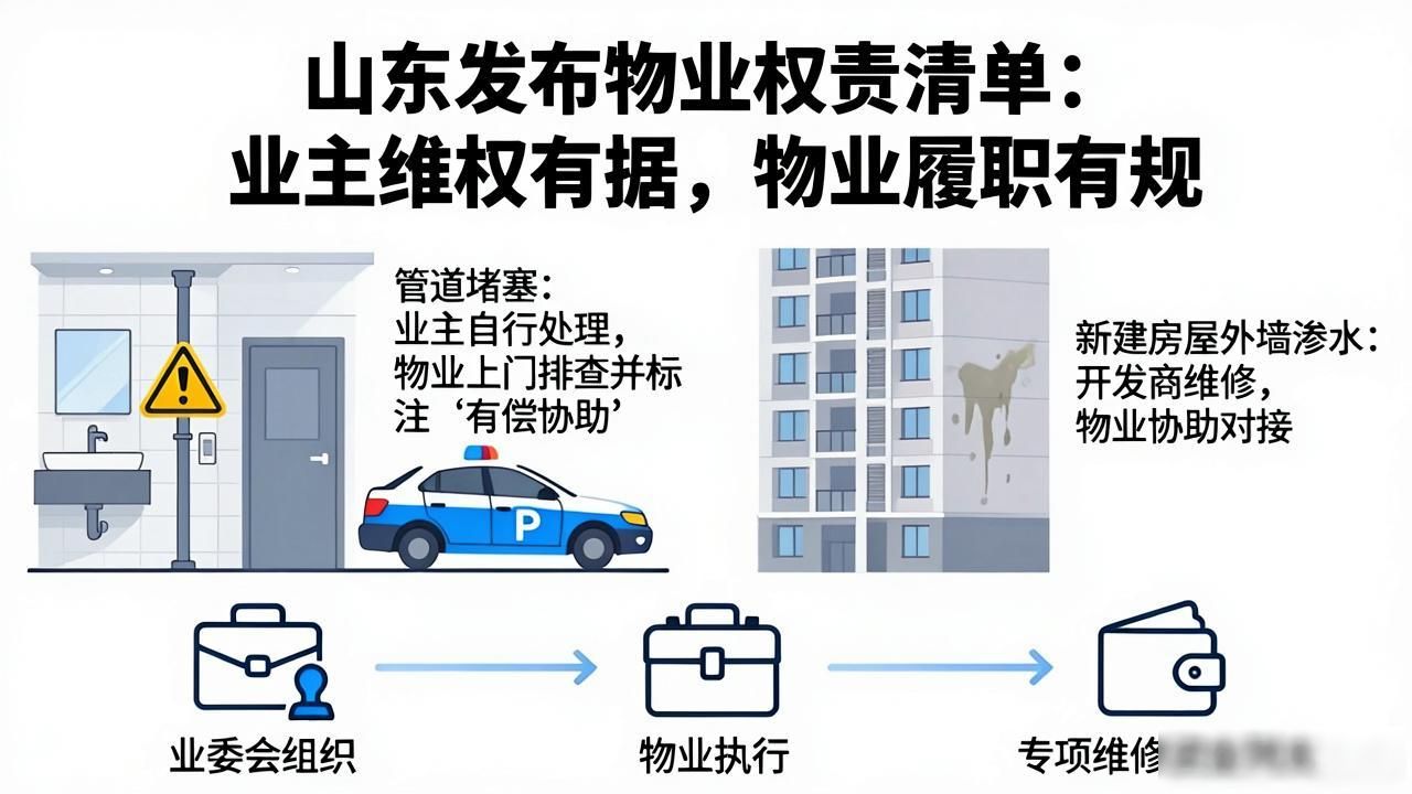 山东发布物业权责清单：业主维权有据，物业履职有规(图1)