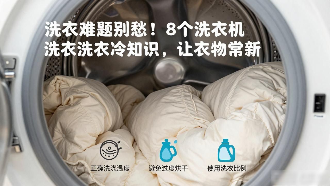 洗衣难题别愁！8个洗衣机洗衣冷知识，让衣物常新(图1)