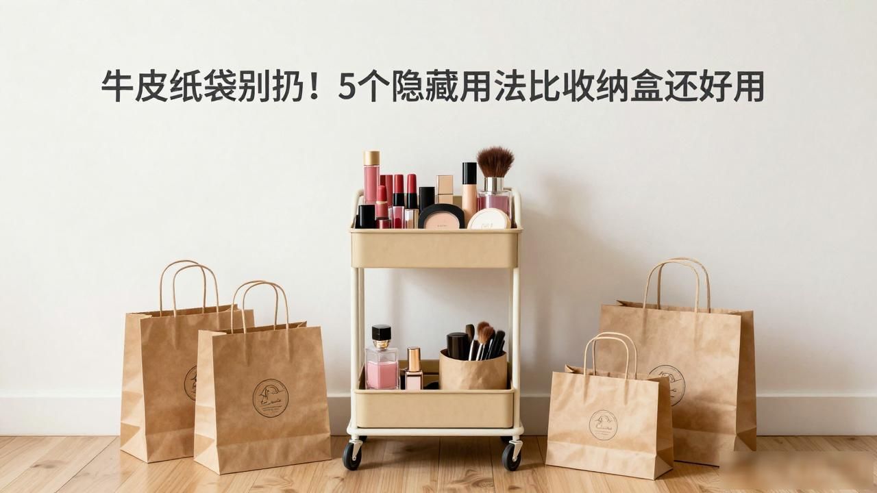 牛皮纸袋别扔！5个隐藏用法比收纳盒还好用(图1)