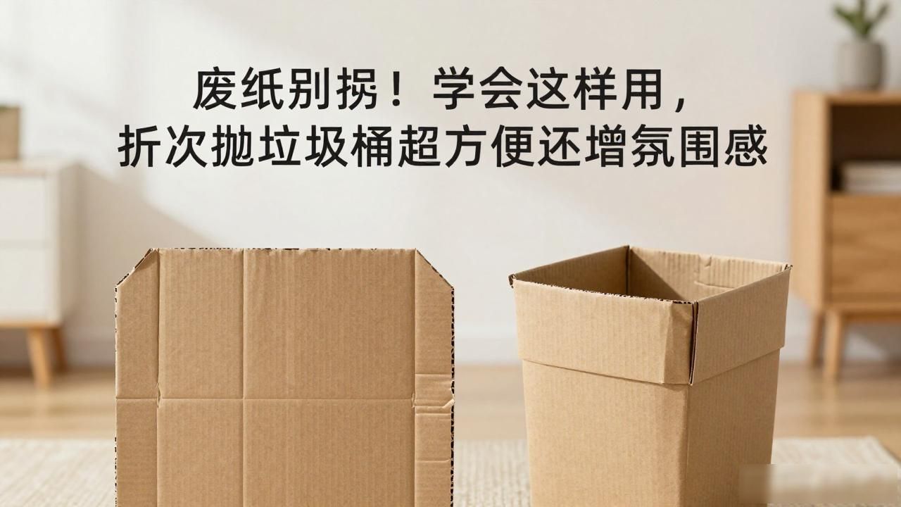 废纸别扔！学会这样用，折次抛垃圾桶超方便还增氛围感(图1)
