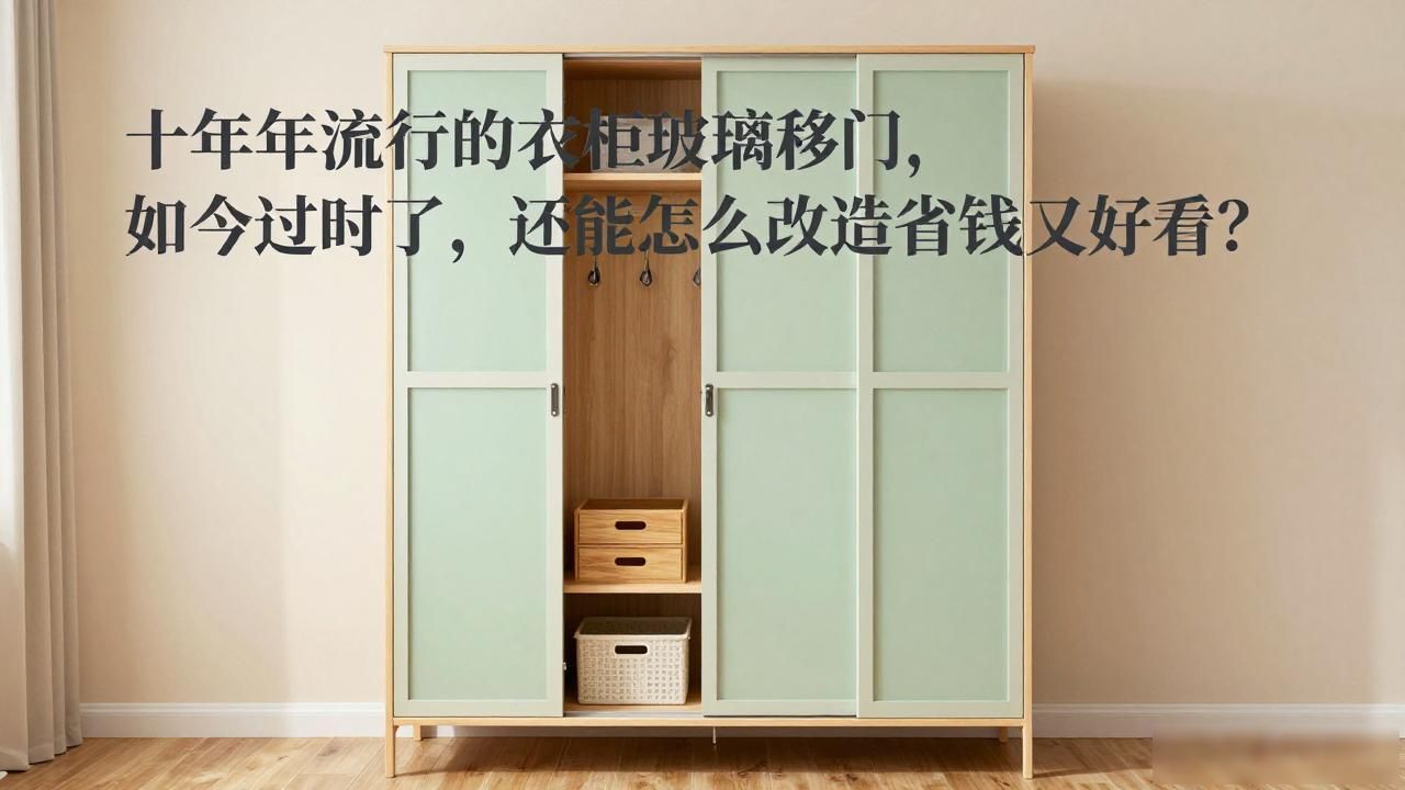 十年前流行的衣柜玻璃移门,如今过时了,还能怎么改造省钱又好看?(图1)