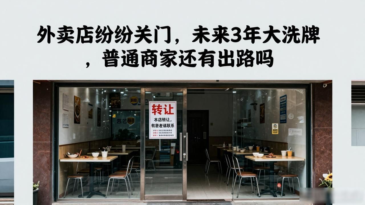 外卖店纷纷关门,未来3年大洗牌,普通商家还有出路吗(图1)