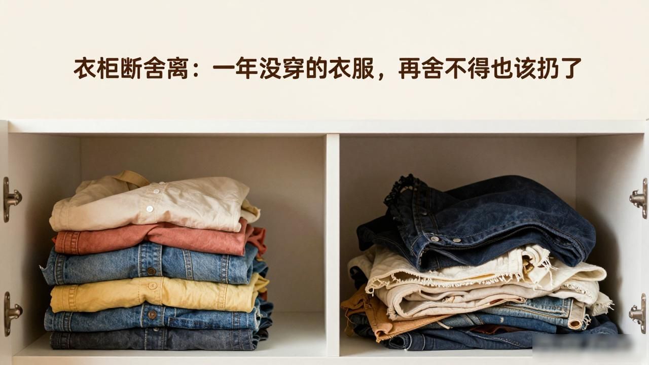衣柜断舍离:一年没穿的衣服,再舍不得也该扔了(图1)