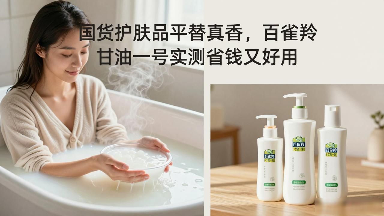 国货护肤品平替真香,百雀羚甘油一号实测省钱又好用(图1)