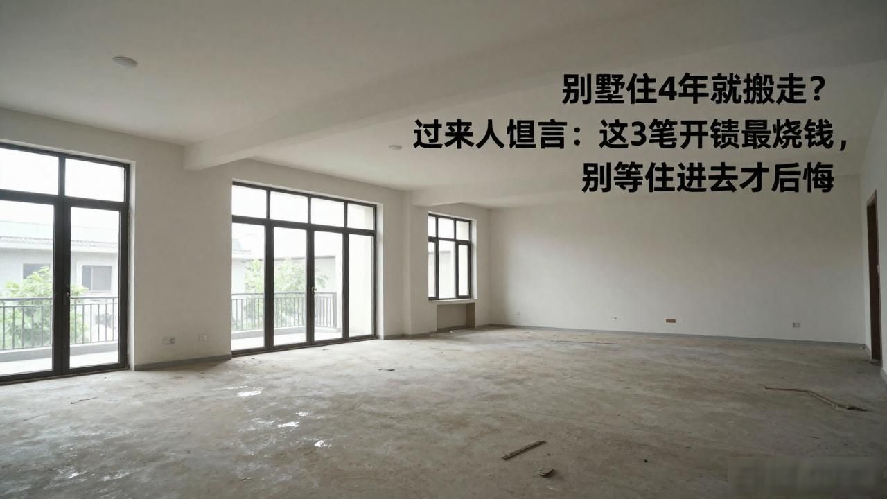 别墅住4年就搬走?过来人坦言:这3笔开销最烧钱,别等住进去才后悔(图1)