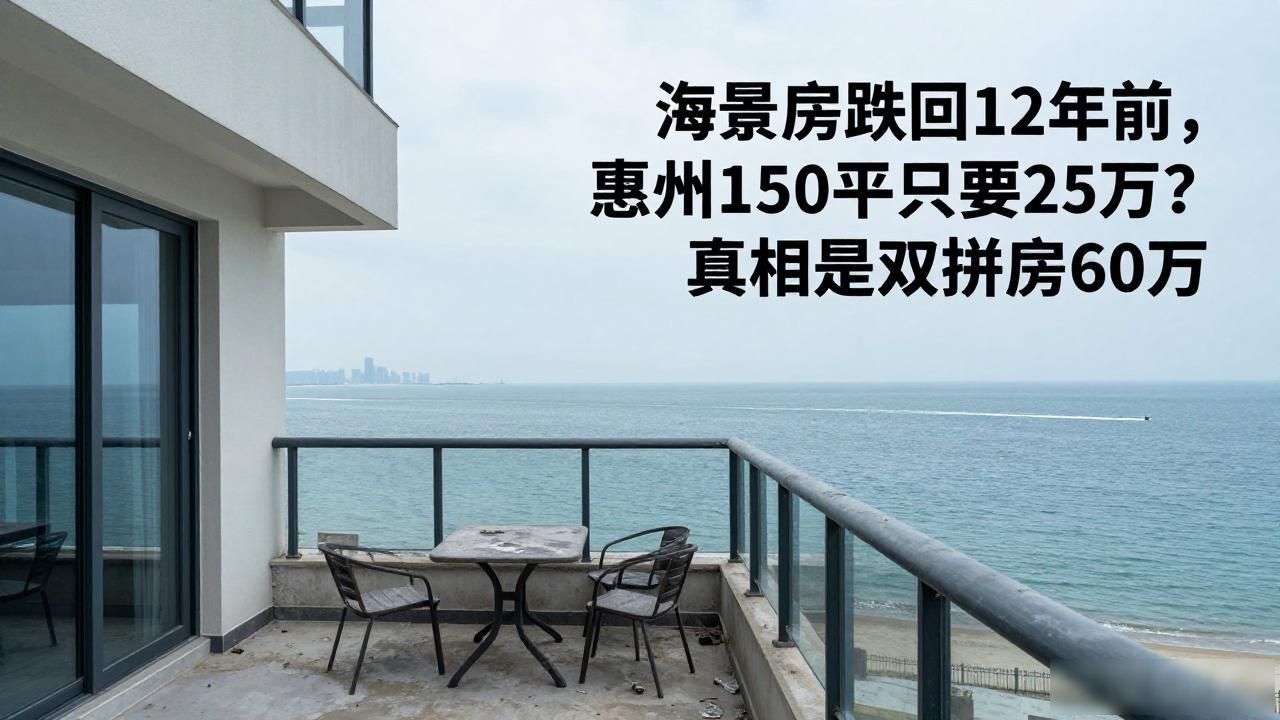 海景房跌回12年前，惠州150平只要25万？真相是双拼房60万(图1)