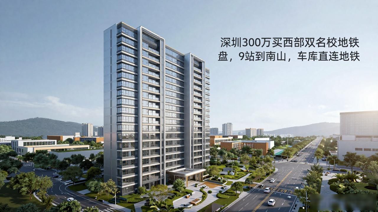 深圳300万买西部双名校地铁盘，9站到南山，车库直连地铁(图1)