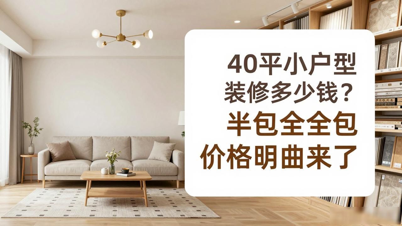 40平小户型装修多少钱？半包全包价格明细来了(图1)