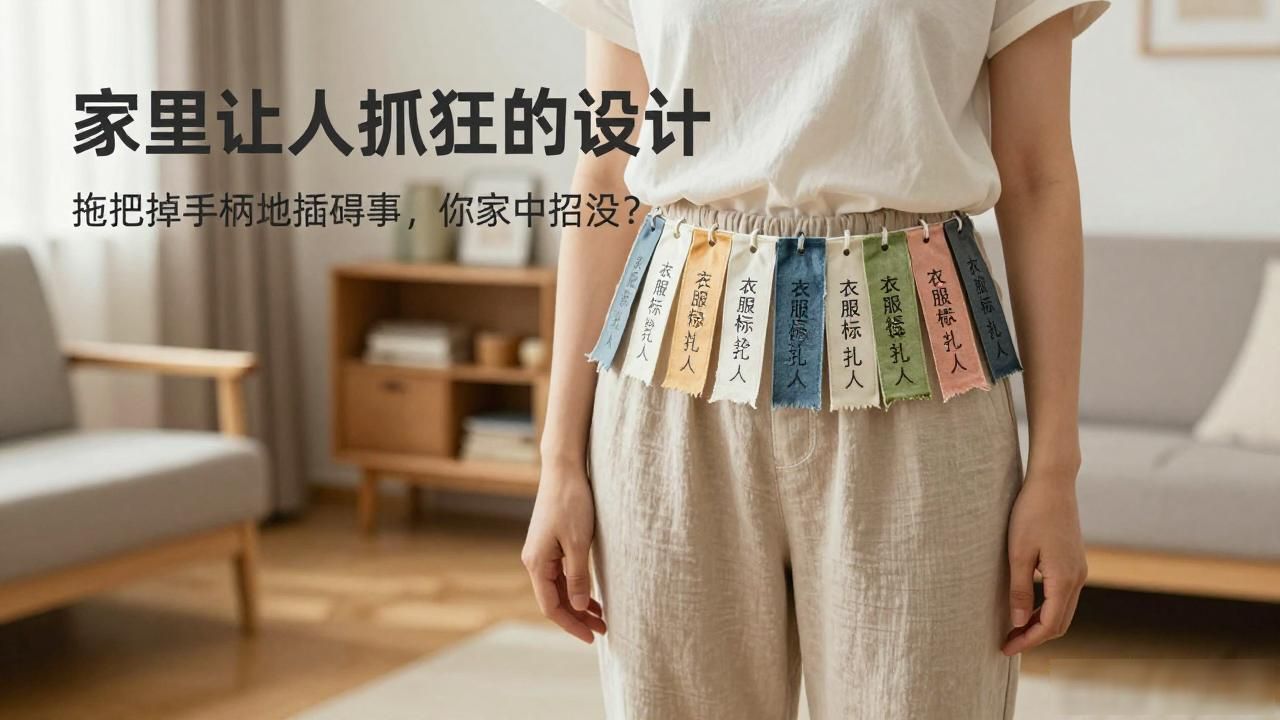 家里让人抓狂的设计,拖把掉手柄地插碍事,你家中招没?(图1)