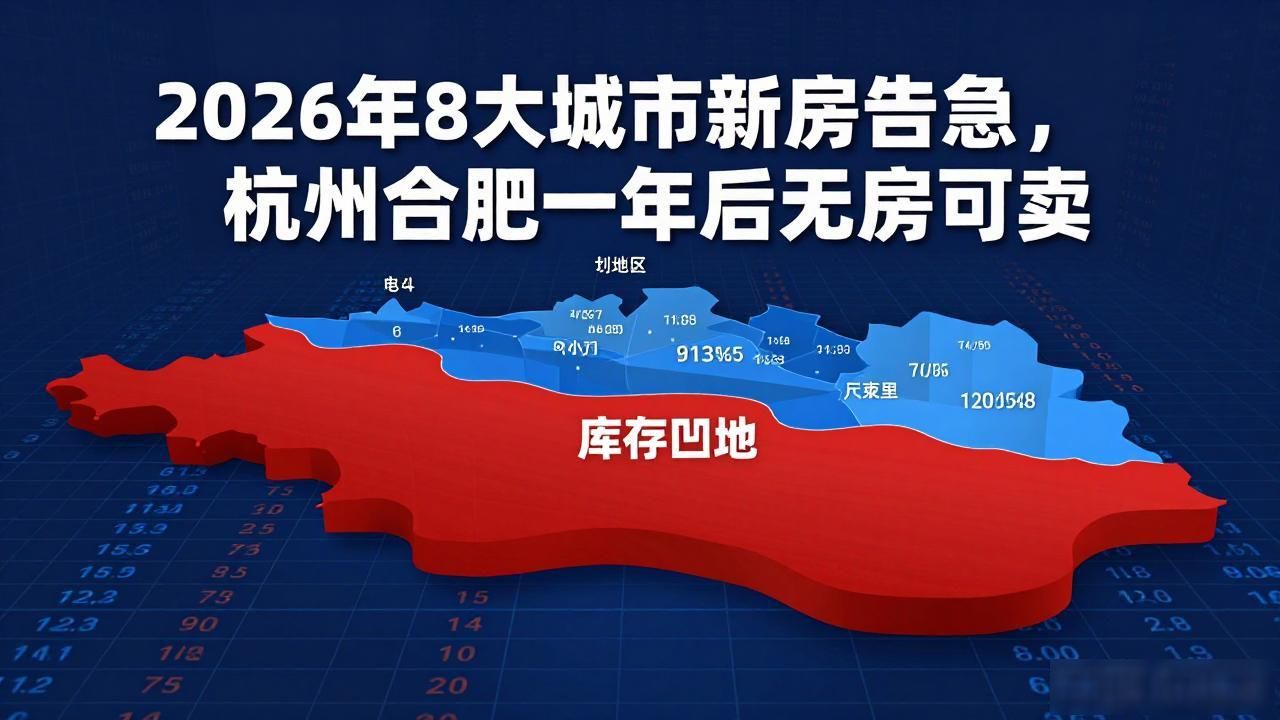 2026年8大城市新房告急,杭州合肥一年后无房可卖(图1)