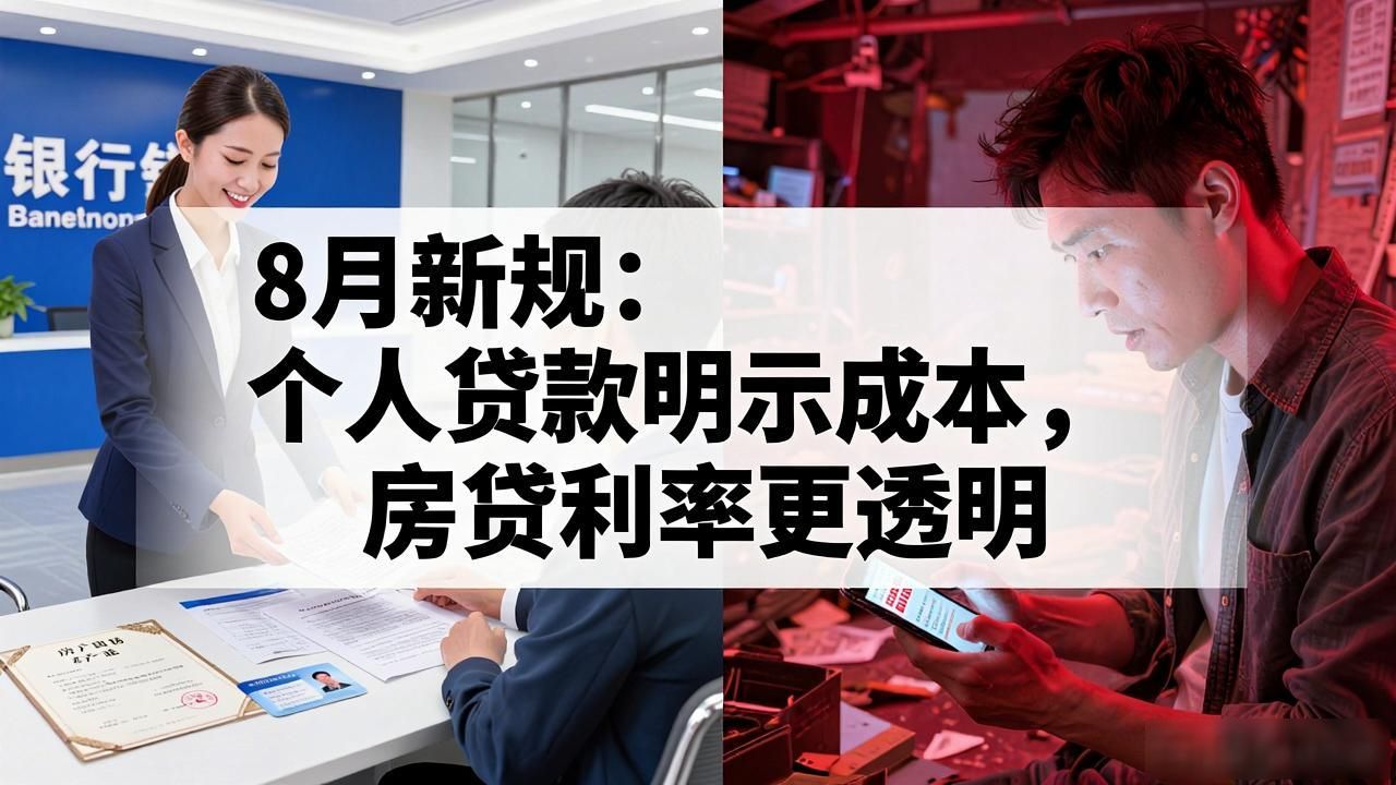 8月新规:个人贷款明示成本,房贷利率更透明,买房人别再糊涂了(图1)