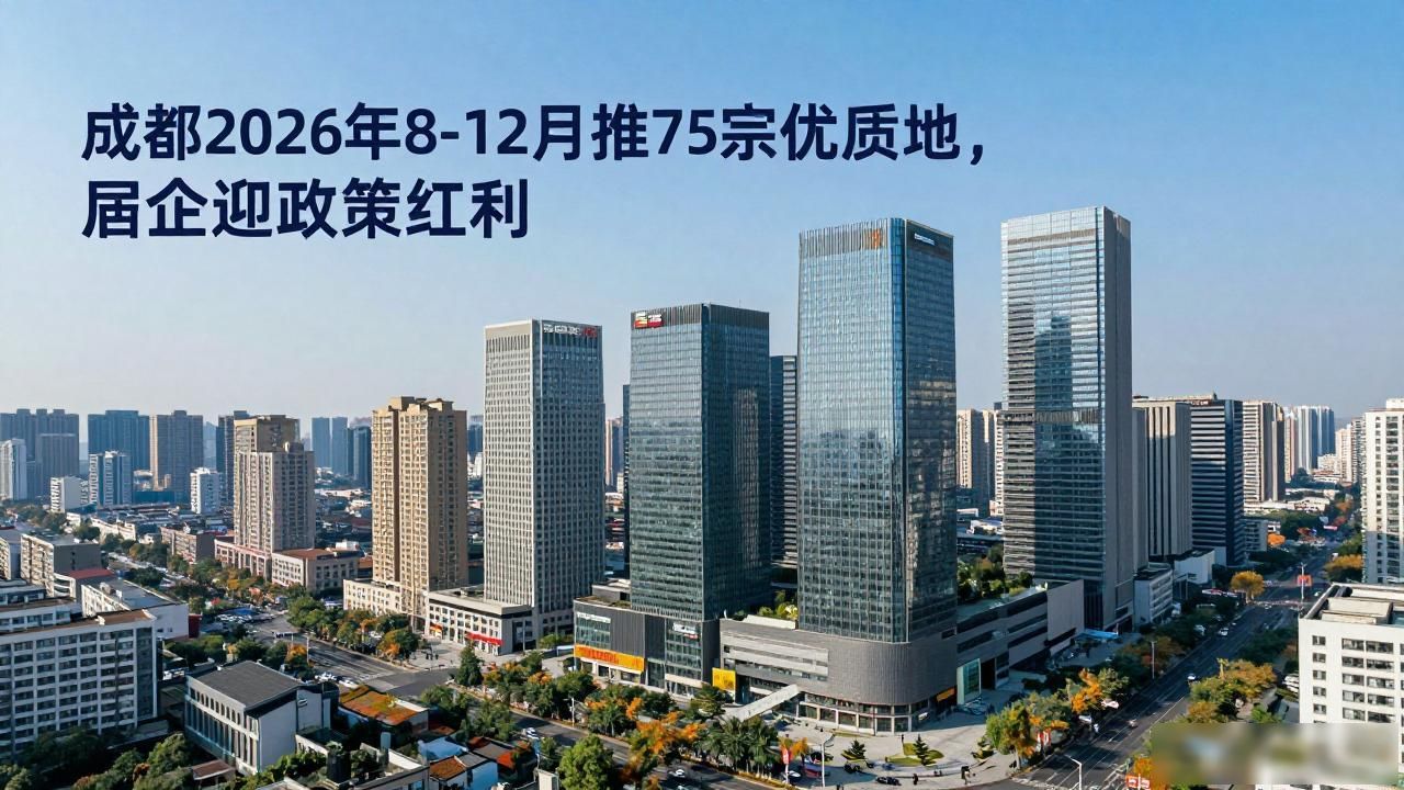 成都2026年8-12月推75宗优质地,房企迎政策红利(图1)