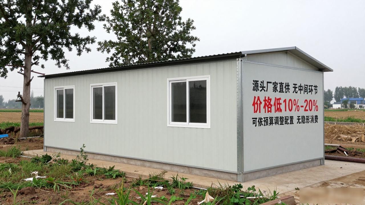 农村彩钢房效果图大全：省钱又实用的搭建方案(图1)