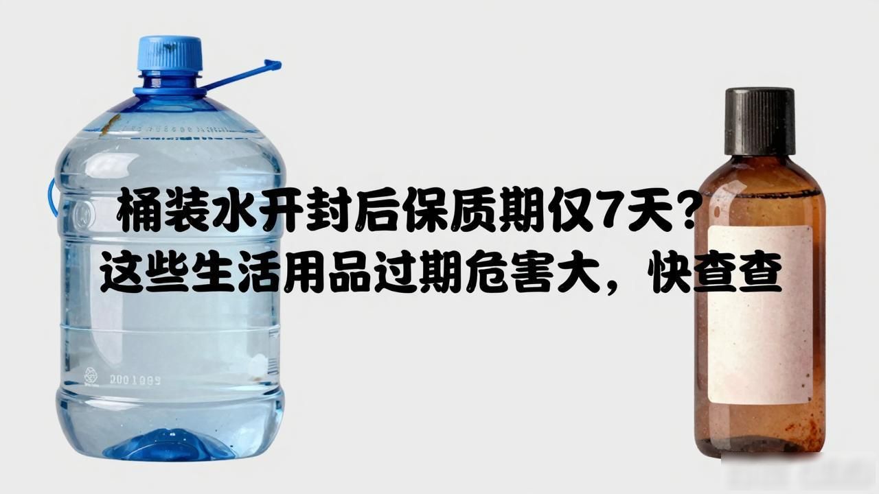 桶装水开封后保质期仅7天？这些生活用品过期危害大，快自查(图1)