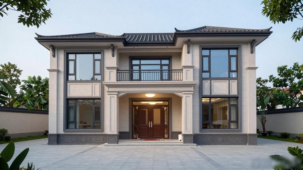 回老家盖乡墅：比城市豪宅更气派，独立大屋住得才舒心(图1)
