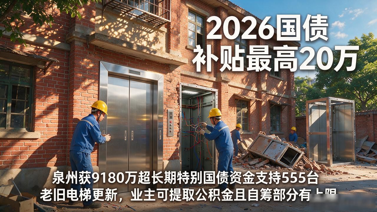 老楼加装电梯15年就换？先别急！2026国债补贴最高20万，看懂再签协议(图1)