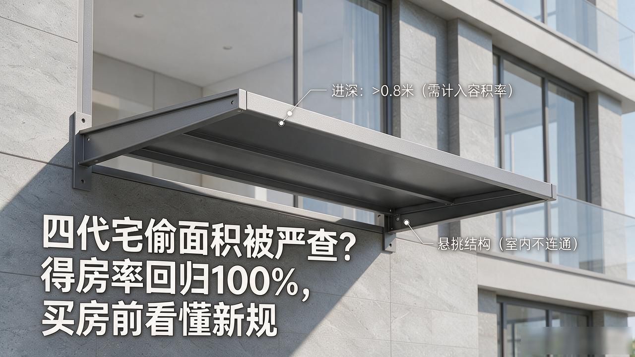 四代宅偷面积被严查？得房率回归100%，买房前看懂新规(图1)