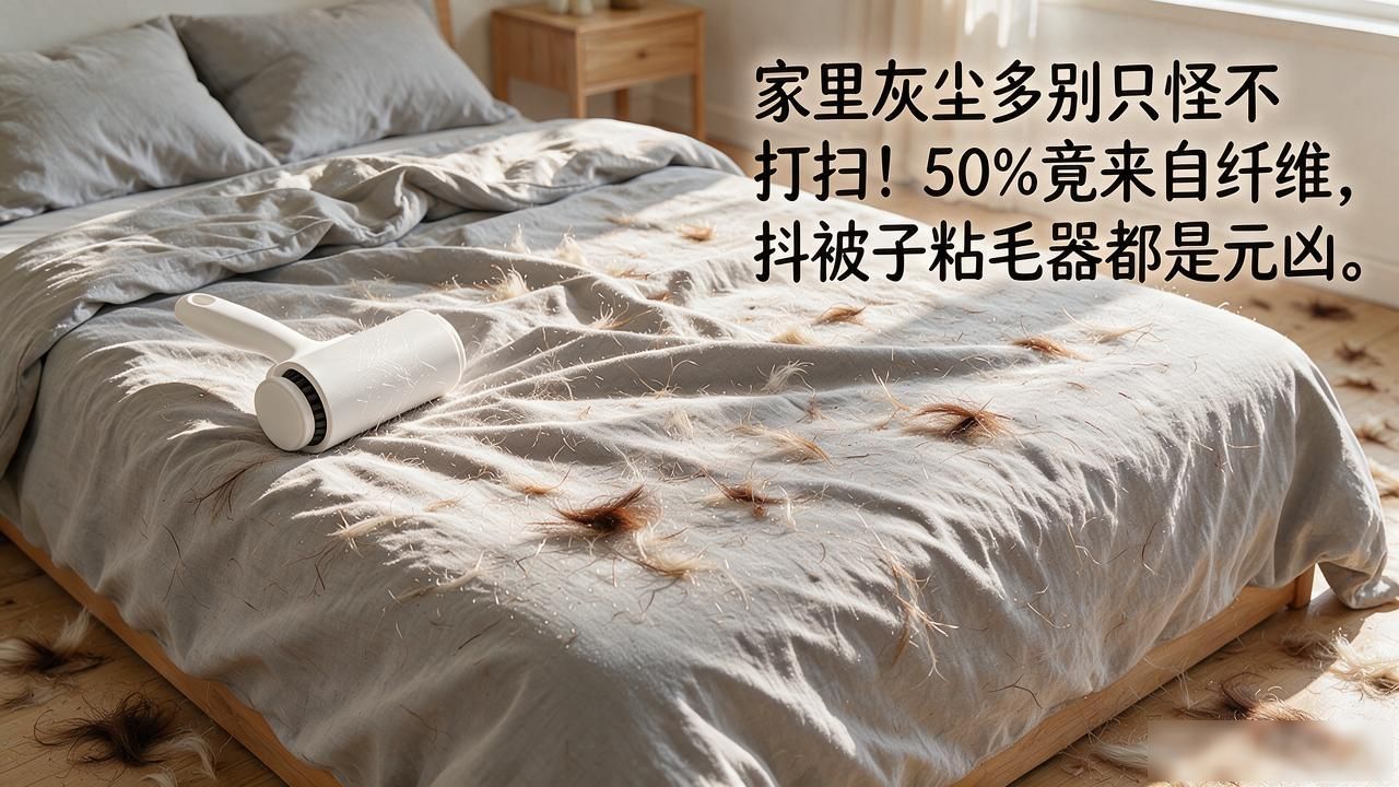家里灰尘多别只怪不打扫!50%竟来自纤维,抖被子粘毛器都是元凶(图1)